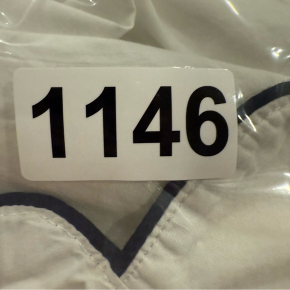 J Crew End-on-end Cotton Nightshirt Women’s Small Pajamas White Blue Loungewear - Picture 11 of 12